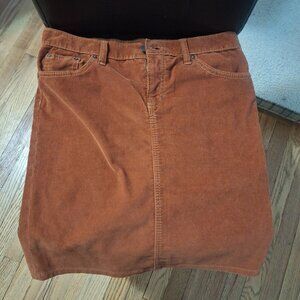 Vtg Rust Orange LIMITED EDITION 1969 GAP Corduroy Stretch Pencil Skirt Size 4